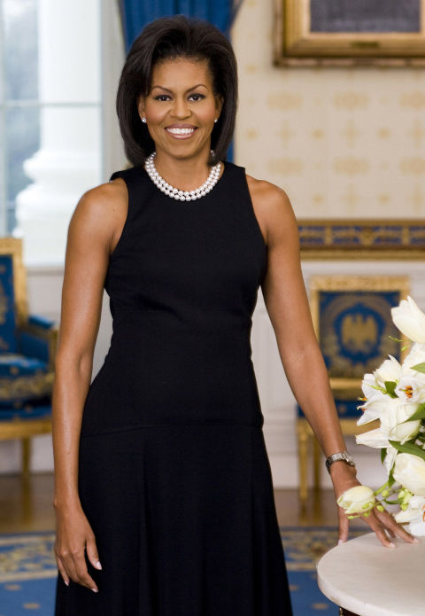 2009年,美国前第一夫人michelle obama在她拍摄首次第一夫人正式肖像